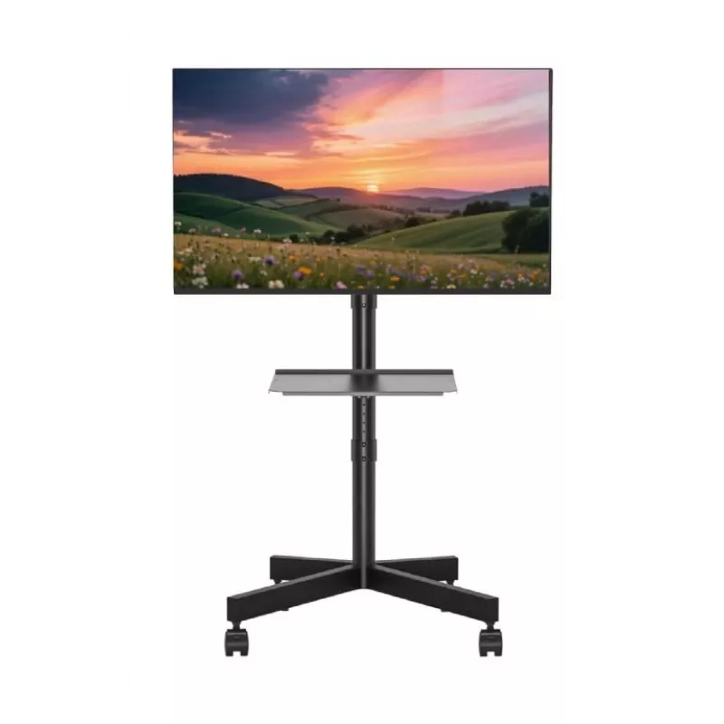 Gembird TV grindinis stovas su ratukais (pakreipiamas) 32–55 col., VESA 100x100–400x400, maks. apkrova 30 kg, juodas