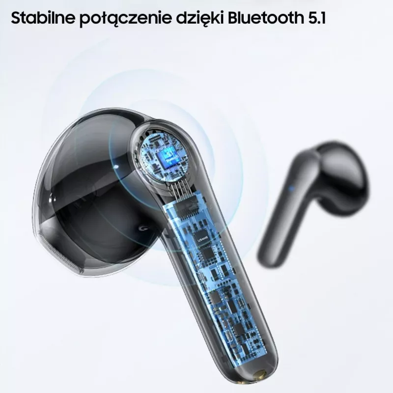 Ausinės USAMS TWSXH Series Dual Mic Wireless Mėlynos BHUXH03
