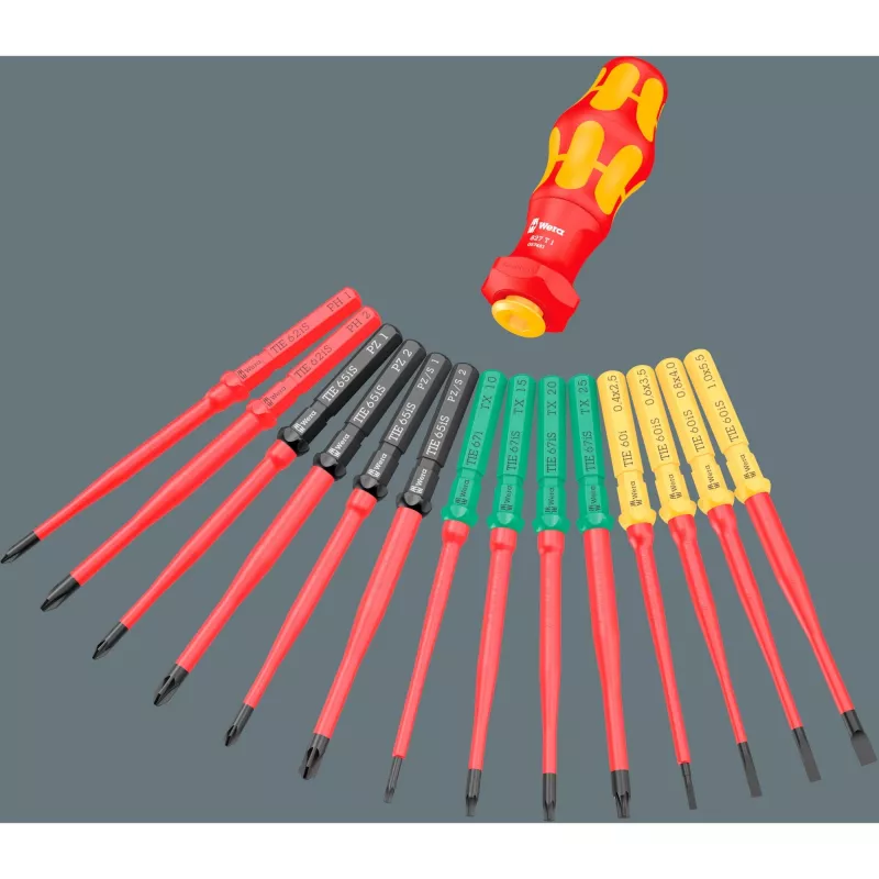 Wera Kraftform Kompakt Turbo i Imperial 1 keičiamųjų antgalių rinkinys Wera 05006641001, raudonas