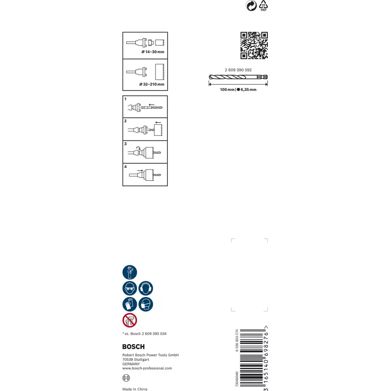 Bosch 2 609 390 590 gręžtuvo priedas – adapteris skyliniam pjūklui