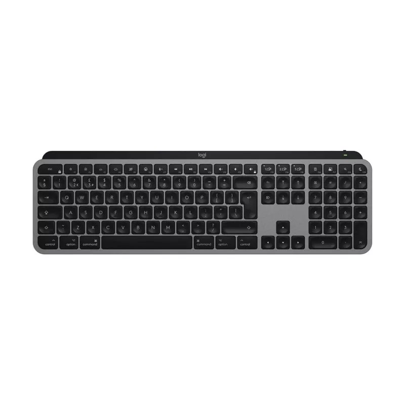 Logitech MX Keys S for Mac belaidė klaviatūra Office RF Wireless + Bluetooth QWERTZ vokiška Aliuminis Baltas