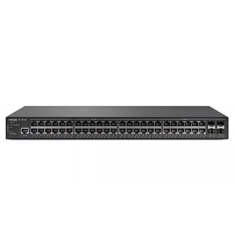 LANCOM GS-3252P valdomas L3 gigabito eterneto (10/100/1000) maitinimas per eternetą (PoE) 1U juodas