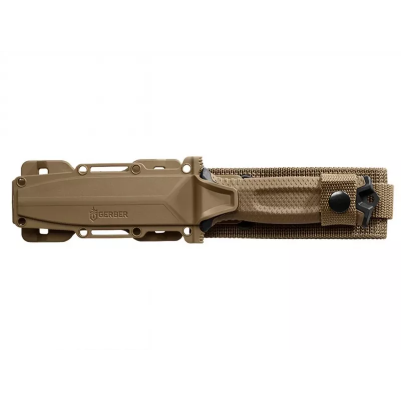 Išgyvenimo peilis GERBER Strongarm Fixed Serrated Coyote