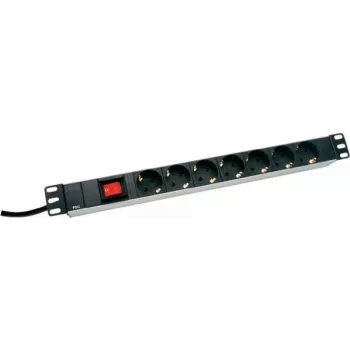 Maitinimo juosta DIGITUS DN-19 PDU-7S — 7 lizdų, 230 V, 0,48 m laidas