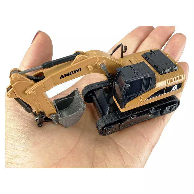 RC ekskavatoriaus modelis Amewi 22744 1:64 skalė, elektrinis variklis, LiPo 200 mAh, nuo 6 metų