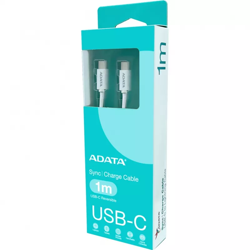 ADATA CACC-100PN-WH USB 2.0 laidas USB C – USB C 1 m Baltas