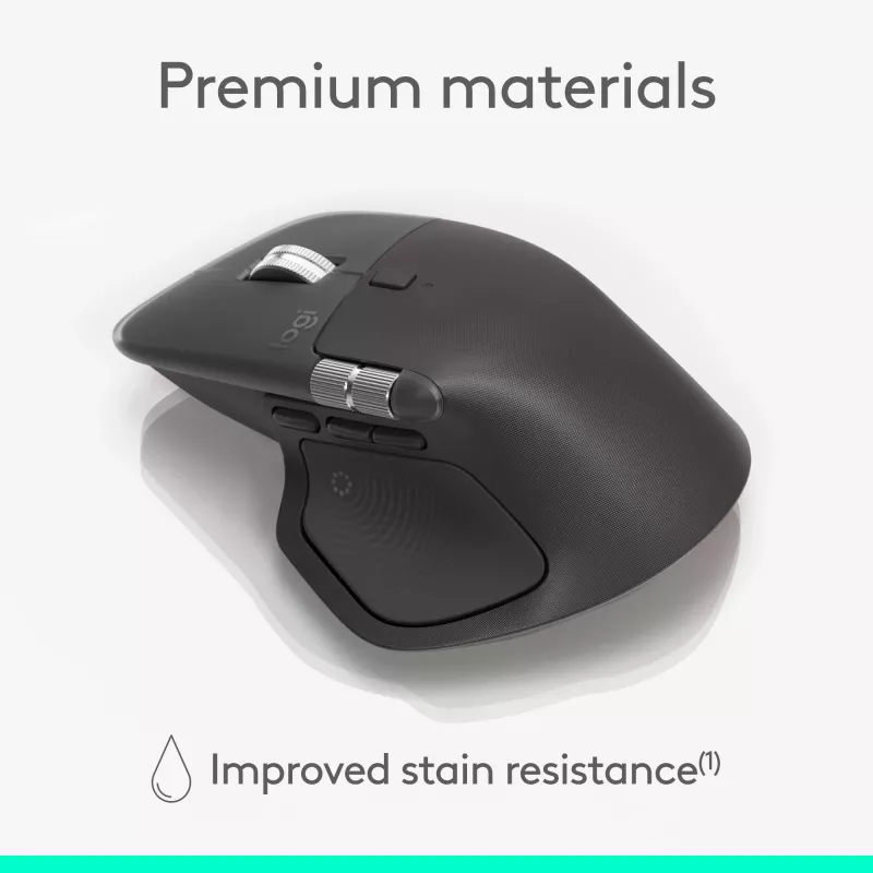 Logitech MX Master 4 for Business pelė – belaidė + Bluetooth, 8000 DPI, grafitas