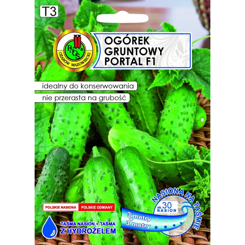 Agurkų sėklos Apte Cucumber Portal F1 — juosta 6 m, vidutinio ankstyvumo hibridas rauginimui