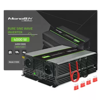 Qoltec Monolith keitiklis automobilinis 4000 W juodas
