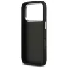 GUESS Hardcase 4G nugarinė danga iPhone 17 Pro Max – ekologiška oda/PC/plastikas/TPU, juoda