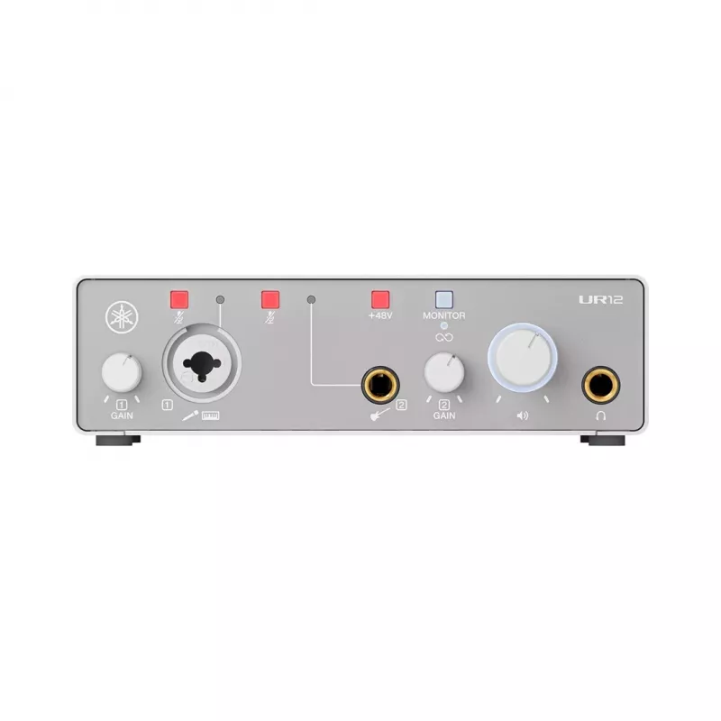 Garso sąsaja YAMAHA UR12MK3 White - kompaktiška 2 įėjimų / 2 išėjimų USB sąsaja