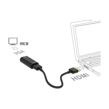 Laidas HDMI/VGA DeLOCK 65667 0,15 m