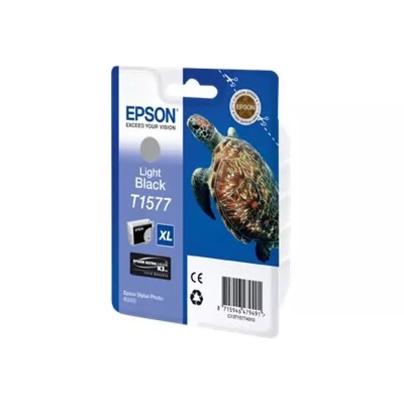 Epson T1577 šviesiai juodas kasetė, didelės talpos (XL), pigmentinis rašalas, 25,9 ml, 1 vnt., 23000 puslapių