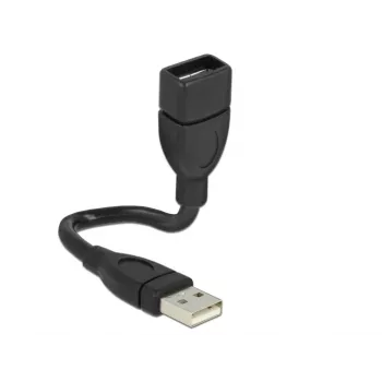 USB kabelis DeLOCK 15 cm USB 2.0 USB A juodas