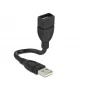 USB kabelis DeLOCK 15 cm USB 2.0 USB A juodas