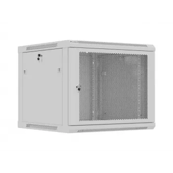 Sieninis 19 inch stovo spintos korpusas LANBERG 9U 600x600 mm pilkas su perforuotomis durimis