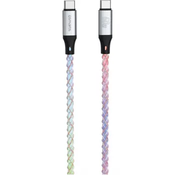 4smarts RGBCord 541440 laidas iš USB-C į USB-C, 60 W, 1,5 m, RGB