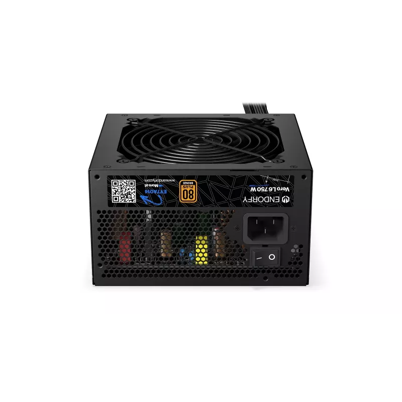 Maitinimo blokas ENDORFY Vero L6 750 W, 24 kontaktų ATX, 80 PLUS Bronze, 120 mm ventiliatorius, Juodas