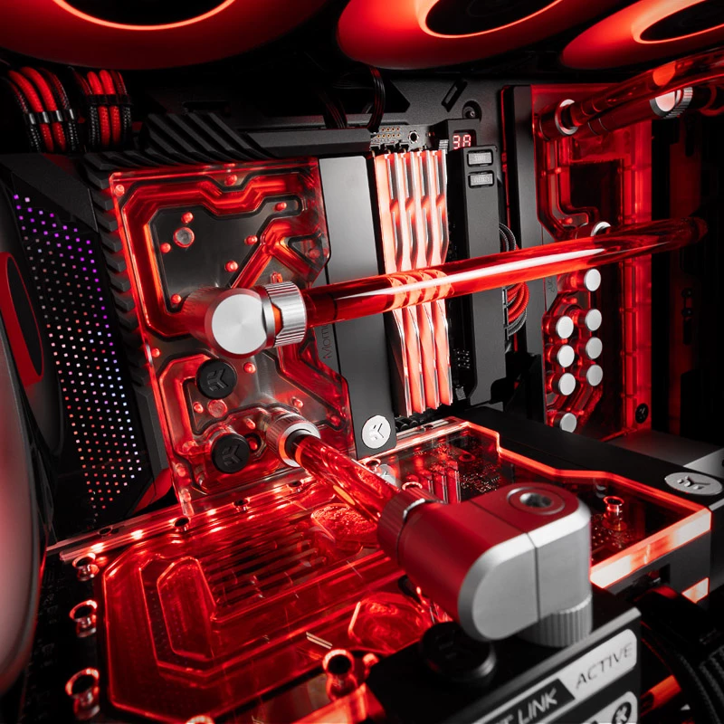 I/O dangtelis EK vandens blokams EK-Quantum Momentum², skirtas ROG Maximus Z690/Z790 Extreme, juodas