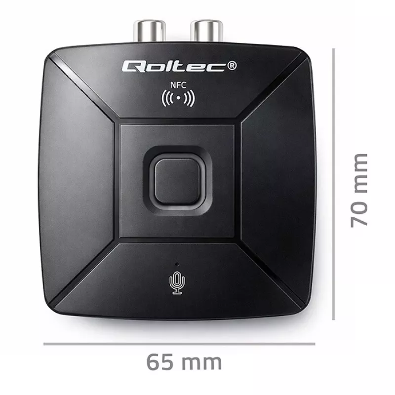 QOLTEC 56981 belaidis garso siųstuvas-imtuvas HiFi Bluetooth 6.0 NFC