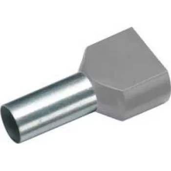 Cimco 187703 Dviguba įvorė 0,75 mm² iš dalies izoliuota pilka 100 vnt.