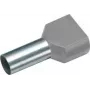 Cimco 187703 Dviguba įvorė 0,75 mm² iš dalies izoliuota pilka 100 vnt.