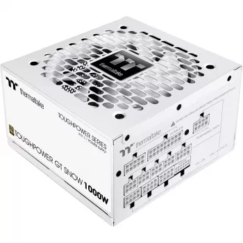 Maitinimo blokas THERMALTAKE Toughpower GT Snow 1000W ATX 24 kontaktų, 80 PLUS Gold, baltas, 120 mm ventiliatorius