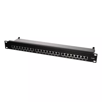 Logilink TUO-NP0048 Juoda – 24 prievadų RJ-45 skirstomoji plokštė, 1U
