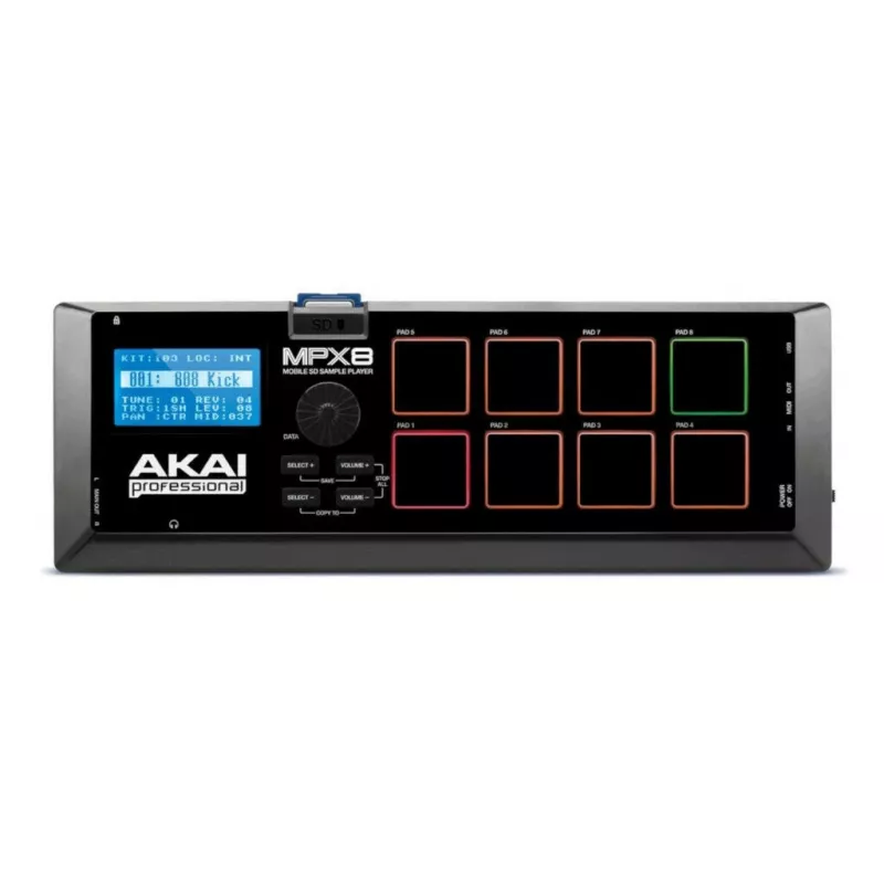 Akai MPX8 MPX8 pavyzdžių grotuvas ir pad valdiklis, juodas