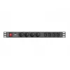 LANBERG PDU-04E04I-0200-BK 1U horizontalus maitinimo skirstytuvas, 4× C13, 16 A, 220–250 V, 2 m