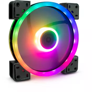 INTER-TECH Argus RGB ventiliatorių rinkinys RS-14 140mm ARGB 3 vnt. juodas