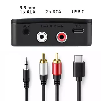 QOLTEC 56981 belaidis garso siųstuvas-imtuvas HiFi Bluetooth 6.0 NFC