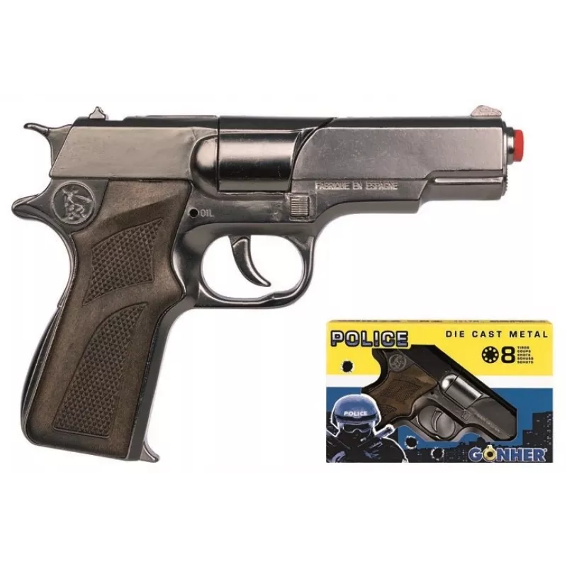 Metalinis policijos pistoletas Pulio GONHER 125/0 155125/0 – žaislinis ginklas, modelis 125/0
