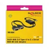 Serijinis kabelis DeLOCK 63950 USB 2.0 Type-A 2 x RS-232 DB9 juodas 0,6 m