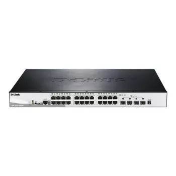 D-Link DGS-1510-28XMP valdomas L2/L3 Gigabit Ethernet (10/100/1000) maitinimas per Ethernet (PoE) juodas, pilkas