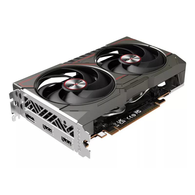 Vaizdo plokštė Sapphire Radeon RX 9060 XT — 8 GB GDDR6, 128 bitų, PCIe x16 5.0, Dual-fan aušinimas