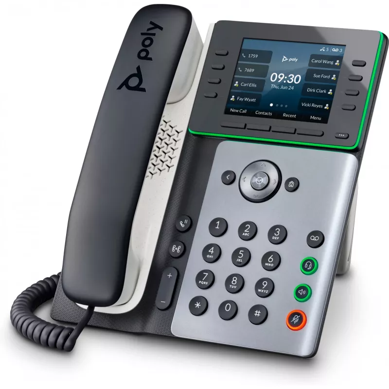 IP telefonas HP Poly Edge E320 su PoE, IPS ekranu 320x240, 4:3, HTTPS, ENERGY STAR, EAC, RoHS, FCC, CE, BSMI