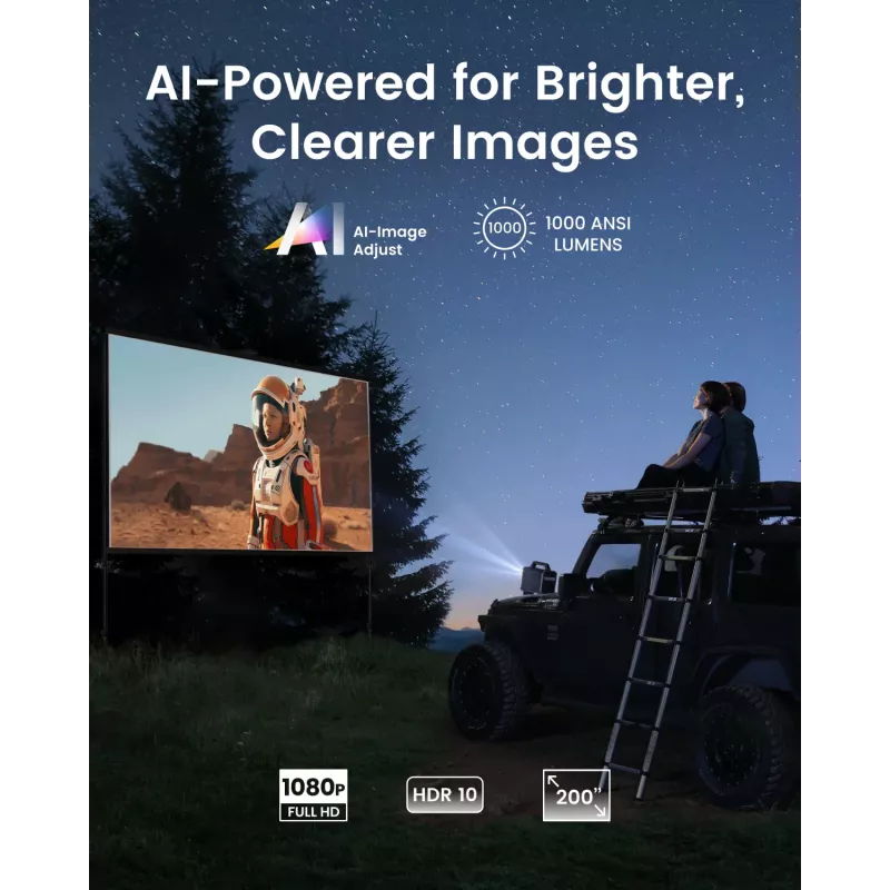 Anker Innovations Nebula Mars 3 – nešiojamas DLP projektorius, RGB LED, 1000 ANSI liumenų, Full HD (1920 x 1080) (D2333211)