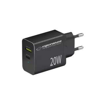 Esperanza EZC105K sieninis įkroviklis 20W Juodas