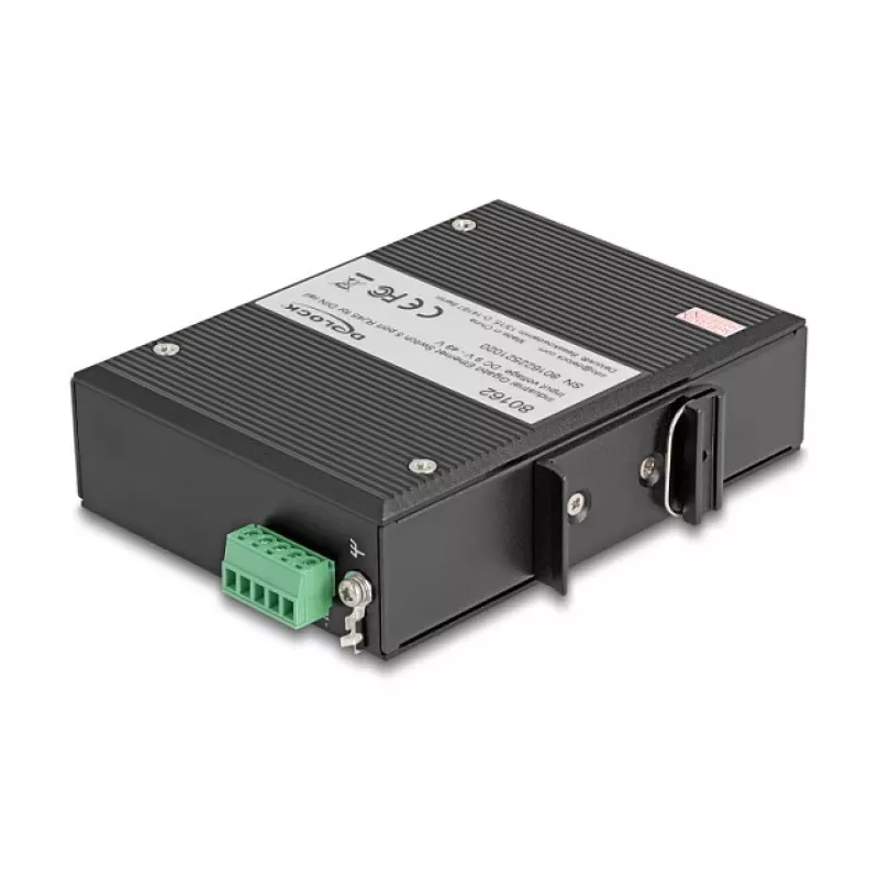 Ethernet Switch DELOCK 80162 – 5 prievadų Gigabit RJ45 montavimui ant DIN bėgelio