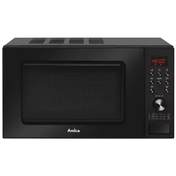 Amica AMGF20E1GB Mikrobangų krosnelė su griliu, plokščias paviršius, 20 L, 700 W, juoda