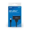 SAVIO SATA į USB-C sąsajos laidas AK-69, SATA moteriška į USB-C vyrišką, USB 3.2 Gen 1 (5 Gbit/s), 0,25 m, juodas