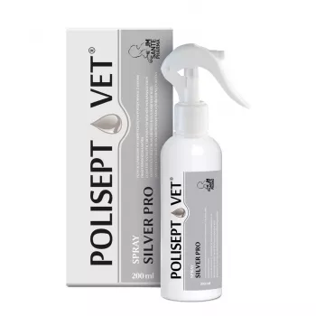 Antiseptinis purškalas JM Sante Polisept Vet Silver Pro 200 ml – veterinarinis purškalas žaizdoms ir odai