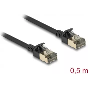 DeLOCK RJ45 Cat.8.1 tinklo kabelis 0,5 m juodas