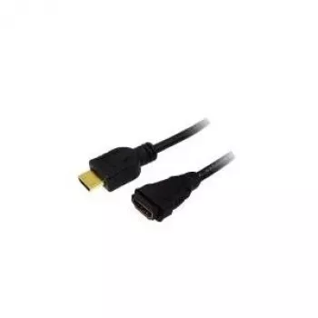 HDMI kabelis LogiLink CH0058 5 m tipo A vyriškas į moterišką juodas