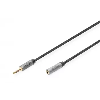 Digitus Audio ilginimo kabelis 3,5 mm lizdas – 3,5 mm kištukas 1,8 m juodas