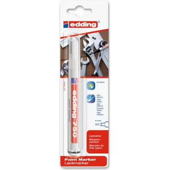 Markeris Edding 750 Baltas 1 vnt.