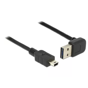 USB kabelis DeLOCK 1 m USB 2.0-A į Mini-USB B juodas