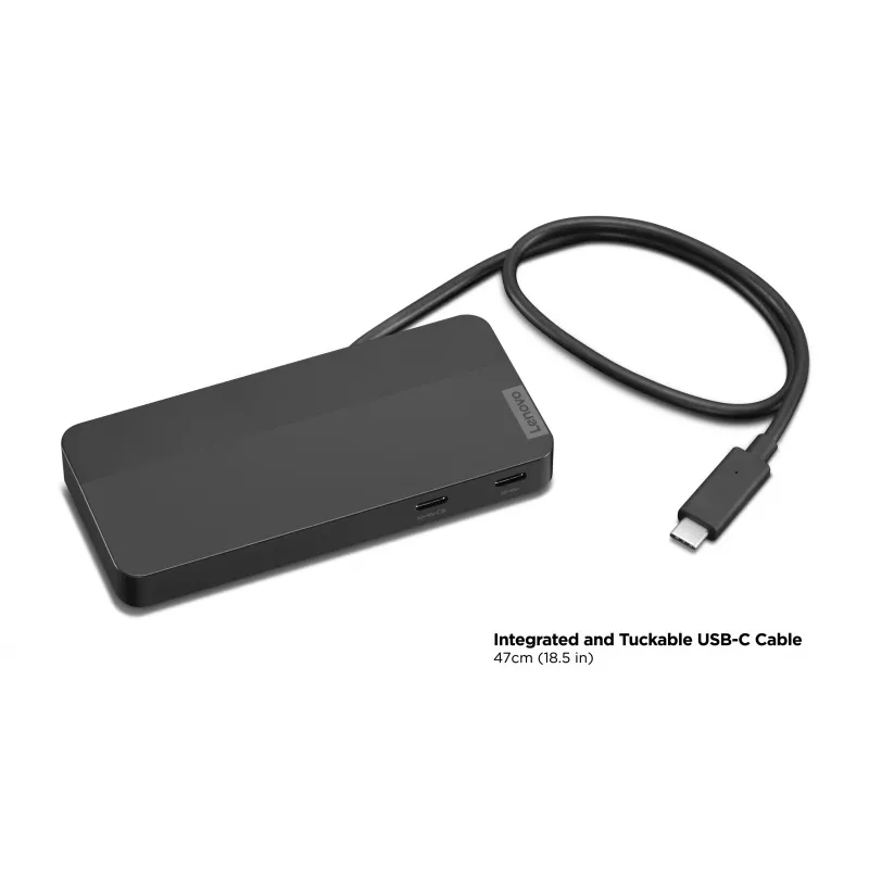 Lenovo 40B90100EU USB-C dokas / prievadų replikatorius, laidinis, USB 3.2 Gen 1 (3.1 Gen 1) Type-C, juodas