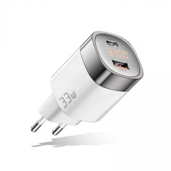 EXTRA DIGITAL 33W GaN USB Type-C ir USB Type-A įkroviklis su PPS